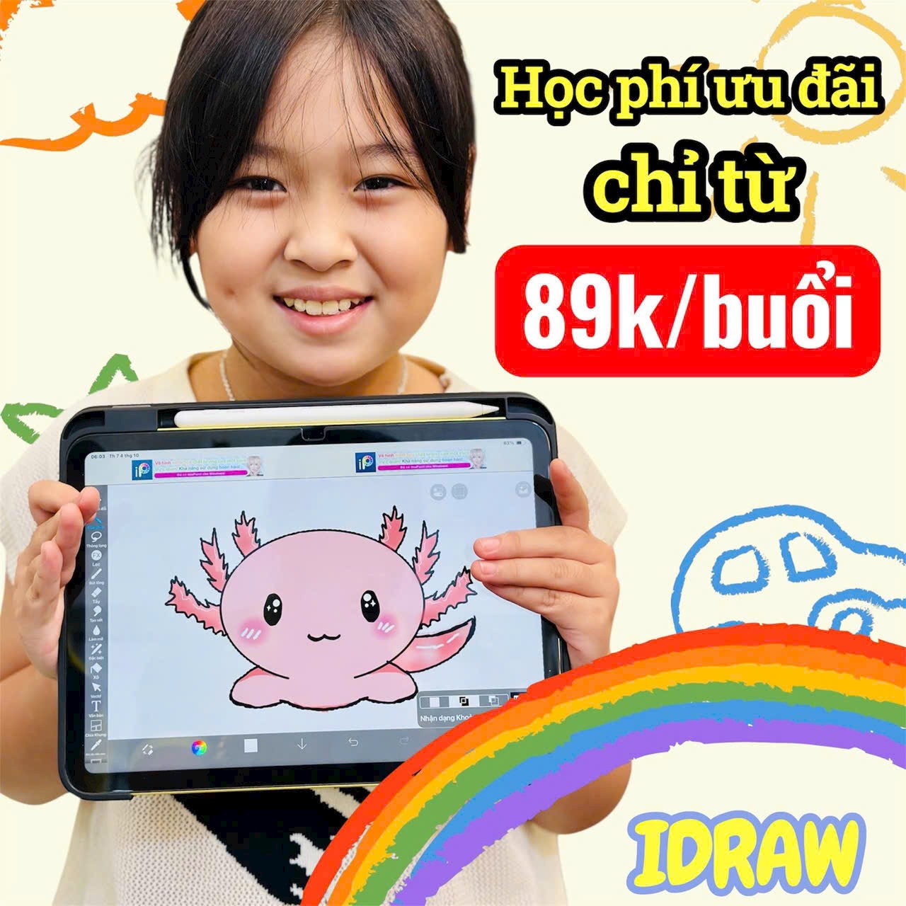 Tuyển sinh lớp vẽ digital cho trẻ tại Mỹ thuật IDraw