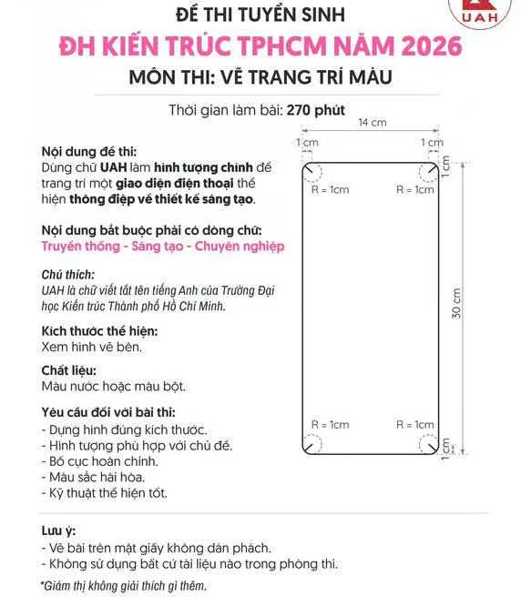 Cấu trúc đề thi Đại học Kiến Trúc